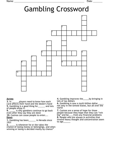 gambling game crossword clue|18c gambling game crossword.